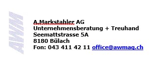 AWM- AG - A. Markstahler Unternehmungsberatung und Treuhand AG